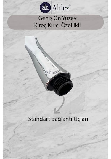 Ahlez Elite Kare Tek Fonksiyonlu Duş Başlığı Poşet Ambalaj Krom
