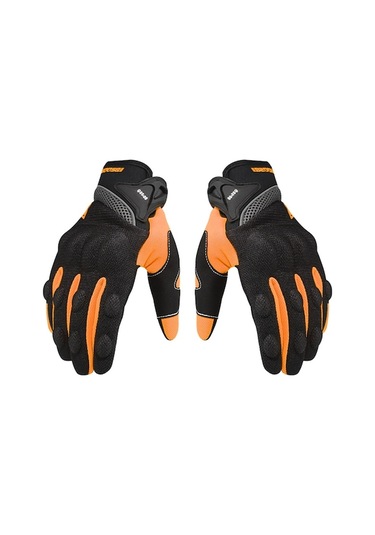 Bsddp Rh-a0131 Motosiklet Eldiveni: Kaymaz, Dokunmatik Ekran, Darbe Koruma, Yansıtıcı Şeritli, Kış-ilkbahar- Yaz-güz Oranj M