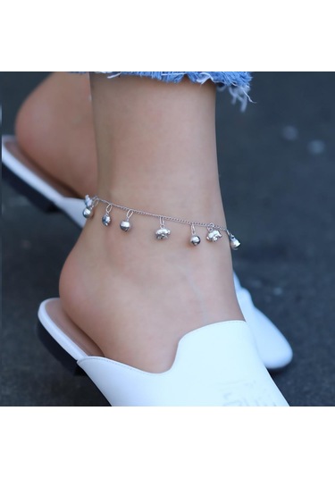 Fil Figürlü Çan Gümüş Halhal Gümüş