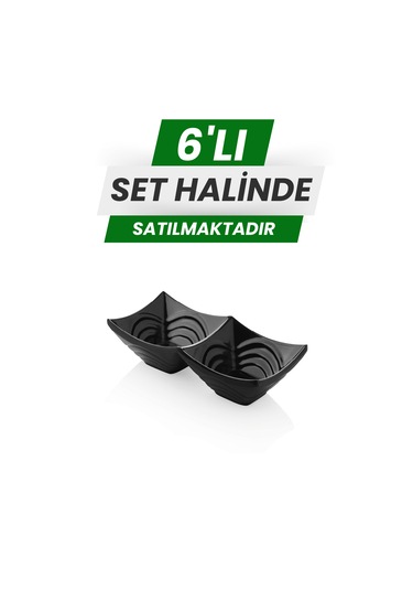 Alezy 523 Göreme Melamin Termostar Ürgüp İkili Sosluk 16x8 Siyah