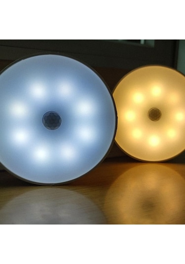 Beyaz Işık Fonken Şarj Edilebilir Led Hareket Sensörlü Gece Lambası Usb Sensörlü Led Lambası Kablosuz Enerji Gece Lambası 55788687 Beyaz Işık