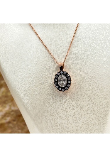 Elmas Montür Rosegold Oval Spor Gümüş Set Takım Rose Gold