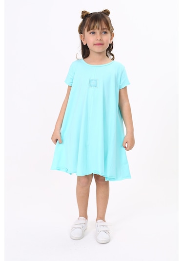 Toontoy Kız Çocuk Elbise Mint Yeşili