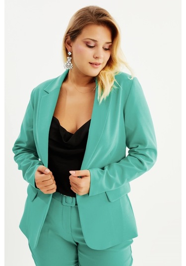 Astarlı Blazer Ceket-yeşil Yeşil