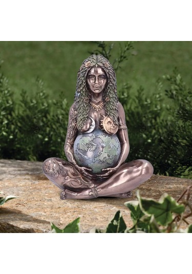 Singree Gaia Tanrıçesi Betimsel Heykel, Reçine Materyal, 3d Relief, Antik Yunan Mitolojisi, Ev Dekorasyonu Süsü Kahverengi