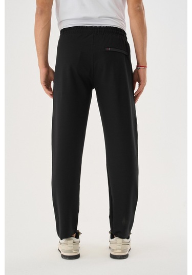 Shooter Sportswear Erkek Antrasit Mevsimlik Eşofman Altı Beli Lastikli Bağcıklı Rahat Kalıp Siyah