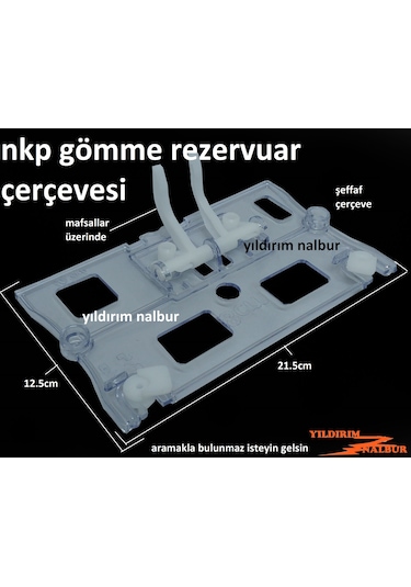 Nkp Gömme Rezervuar Çerçevesi Şeffaf Küçük Boy İç Takım Çerçeve M