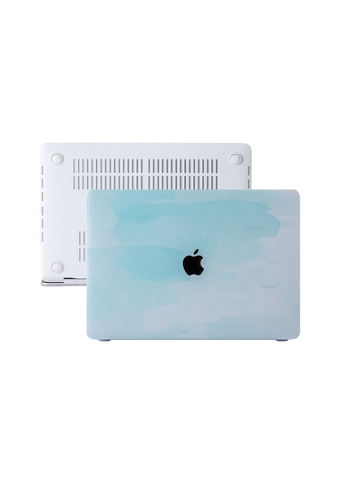 Macbook Air Kılıf 13.6 İnç M2-m3, Paint02 Touchıd'li Air M2-m3 A2681 A3113 İle Uyumlu Açık Yeşil
