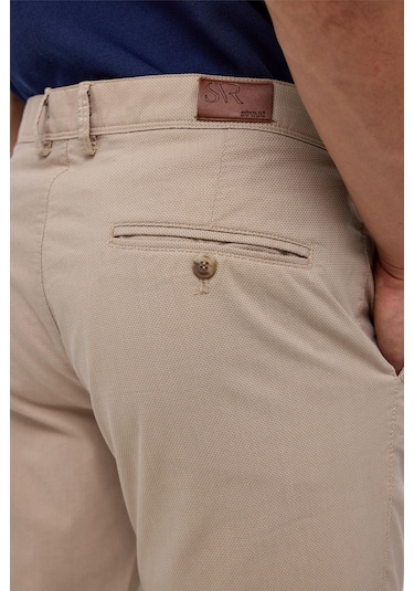 Süvari Bej Regular Armürlü  Pantolon