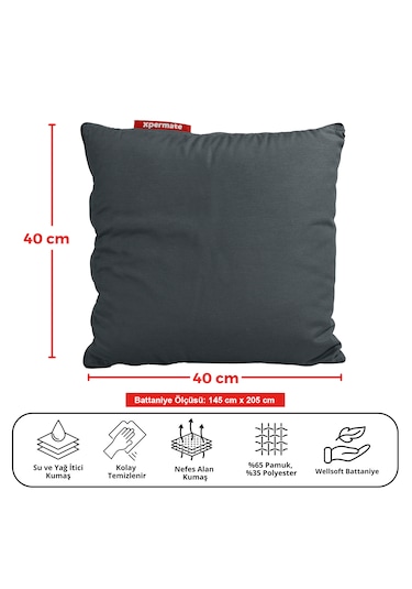 Xpermate Tv Battaniye Yastık Welsoft Battaniye 145x205 Antrasit