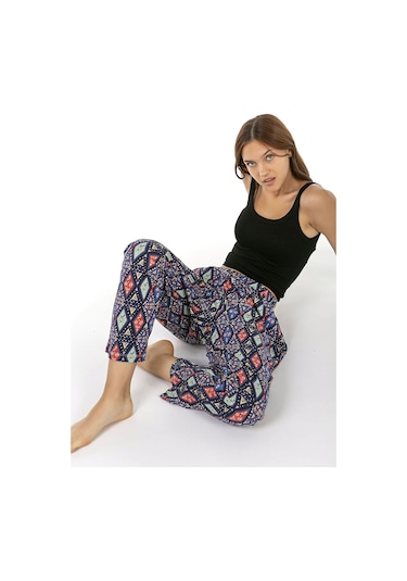 Vishenka Modal Büyük Beden Kadın Penye Pijama Altı Çok Renkli