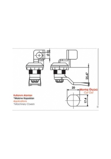Sermak Asmalı Mandallı Kilit 203 2 Enka449