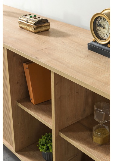 4610 Şile Metal Ayaklı Metal Kulplu 160 Cm Konsol - Yemek Odası Yunus-safir Yunus - Safir