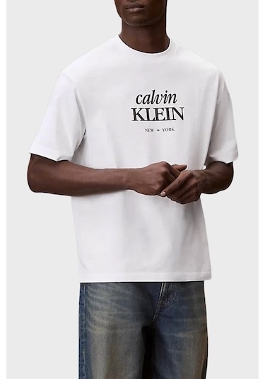 Calvin Klein Erkek T Shirt Lv04rf818g Yaf Beyaz Beyaz Calvin Klein Erkek T Shirt Lv04rf818g Yaf Beyaz Beyaz