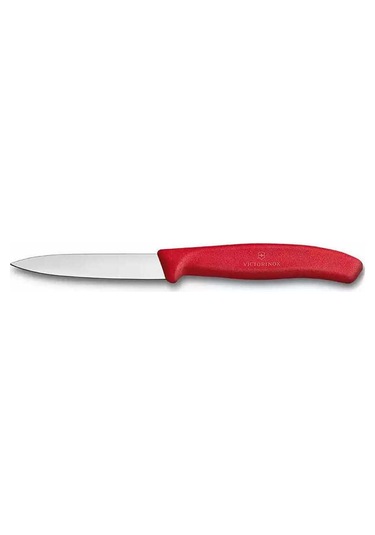 Victorinox Kırmızı Düz Soyma Bıçağı 2'li 8 Cm Ve 10 Cm Kırmızı