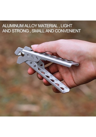 Halın Pot Klip Tava Kase Tutucu Alüminyum Alaşımlı Açık Piknik Anti-haşlanma Izgara Tencere Tutucu Kelepçe 001