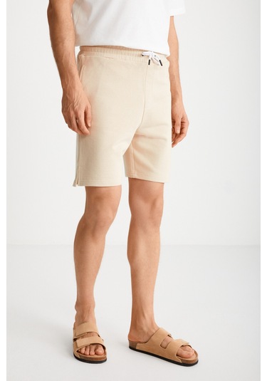 Grimelange Uncertaın Erkek Comfort Fit Bej Şort & Bermuda Bej