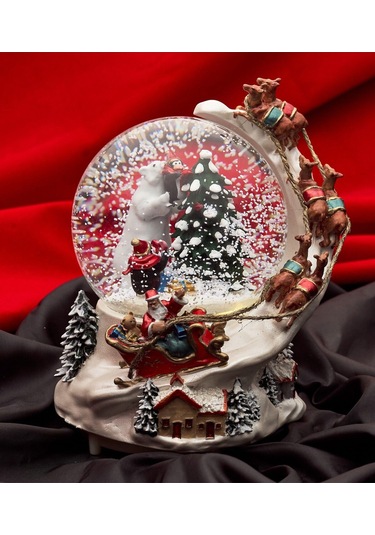 Sedefli El Boyaması, Müzikli Ve Kendinden Üflemeli,uçan Geyikler, Noel Kar Küresi.