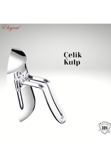 Alya Orta Boy Çelik Kulplu Çaydanlık Takımı Çelik