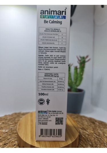 Animari Be Calming Paste 100ml Agresif Kediler Için