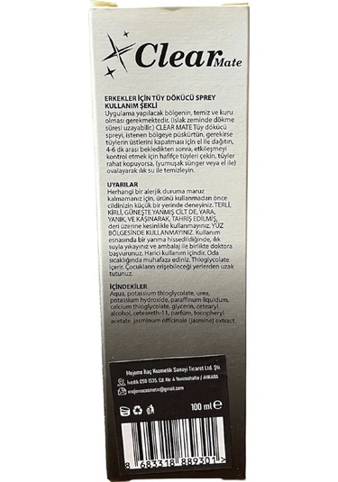 Tüy Dökücü Erkekler İçin Krem Man 100 Ml