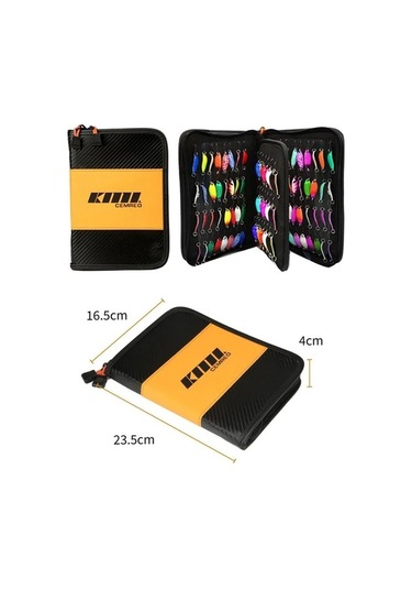 Pazly Pratik & Dayanıklı Siyah Yem Cüzdanı - Fermuarlı, 4 Bölme, Balıkçılık Aksesuarı