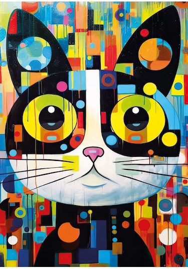 Ks Games 300 Parçalı Abstract Cat - Soyut Kedi Puzzle - Philip Trully - 19262