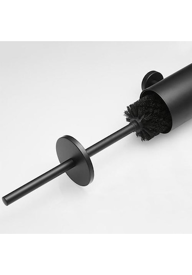 Paslanmaz Çelik Tuvalet Fırçası Ve Banyo Depolama Temizleme Kiti İçin Tutucu Mat Siyah Tuvalet Fırçası Tutucular Antrasit - Beyaz