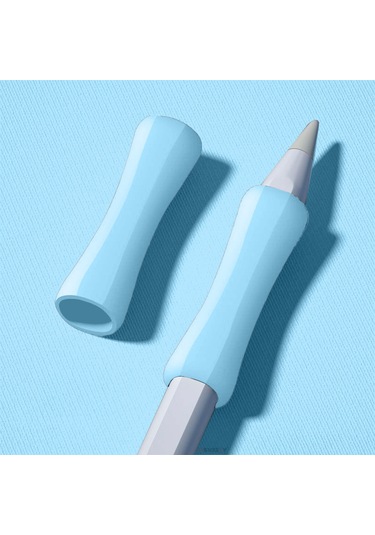 Apple Pencil 1-2 Nesil Pro Usb-c Uyumlu Soft Yumuşak Silikon Kalem Tutucu Zarif Ve Rahat Kullanım Mavi