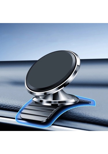 Jmary Mh-73 Magnetik M-safe Uyumlu Düz Zemin Araç Telefon Tutucu Gri