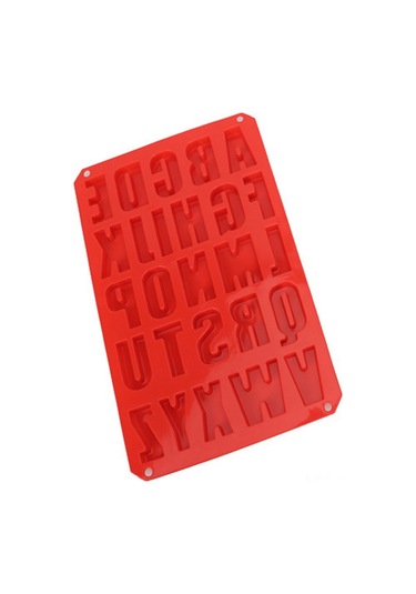 Qingmipy 26 Harfli Kırmızı Silikon Kek Kalıbı - Mikrodalga, Buzdolabı Ve Fırın Uyumlu Çok Renkli