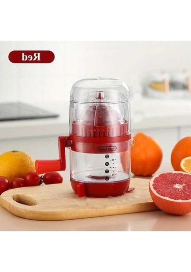 Fastbuy Sinuoshop Faridabio Manuel Kırmızı Narenciye Sıkacağı Kompakt Portakal Limon Presi Taşınabilir Kırmızı Kırmızı