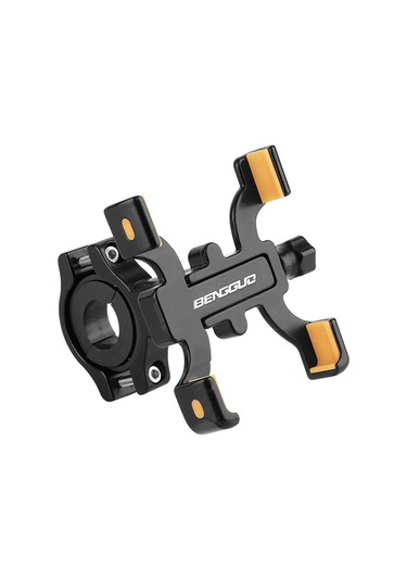 Suofeng Alüminyum Bisiklet Telefon Tutucu, Dört Ayağlı Sağlama, Yolluk Bisikletleri İçin, Direk Montajlı, Sürdürülebilir Ve Dayanıklı Tasarım Siyah