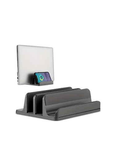 Honeybeeshop Dikey Laptop Standı Ayarlanabilir Gri Alüminyum Masaüstü Tutucu 43 94 Cm