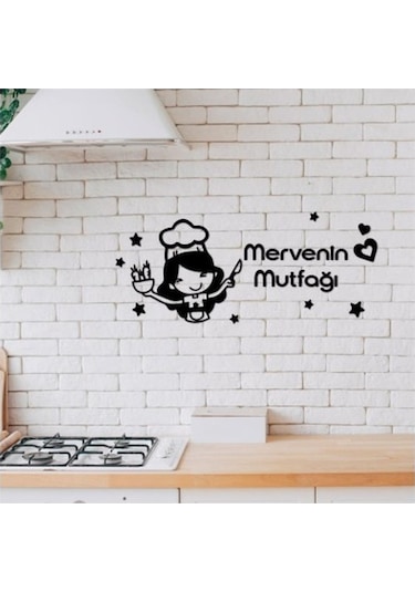 Mutfak Sticker Isme Özel aşcı Siyah