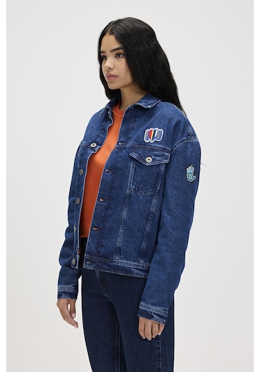 Adelina Koyu Mavi Kadın Denim Ceket-indigo İndigo