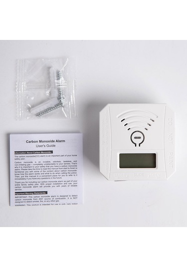 Kosona Karbonmonoksit Alarmı - Yüksek Hassasiyetli Gaz Kaçak Dedektörü, Lcd Ekran Ve Sesli Uyarı Pilli Değil