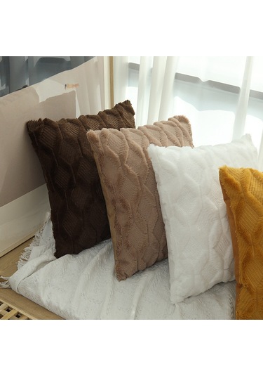 Aubyhe 2 Adet Yumuşak Kürk Ve Kadife Yastık Kılıfı, 18x18 İnç, Kayıp Rengi, Gizli Reçme, Yıkama Kolay, Yumuşak Dokuma Sadece Kılıflar Çok Renkli