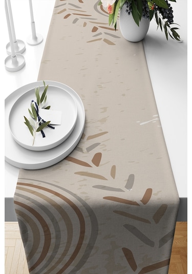 Belle Benoit Baskılı Runner & Koltuk Kırlent Kılıfı Set Desen39