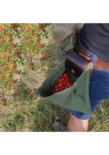 Funtree Katlanabilir Kemer Çantası - Su İtici Meyve Toplama Yeşil Renkli Model Yeşil