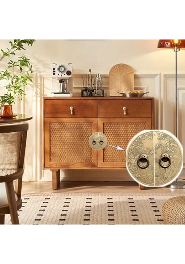 Willowhaven 2 Adet Pirinç Vintage Dolap Ve Mobilya Kulpları Parlak Yuvarlak Kapı Tokmakları