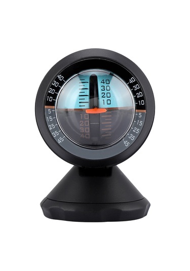 Hangfox Araba Eğim Ölçer Siyah - Hassas Eğim Ve Mevki Ölçümü, 360 Döner Görünüm Açısı, Kolay Kurulum, Dayanıklı Plastik - Araçlar İçin Güvenlik Gereci