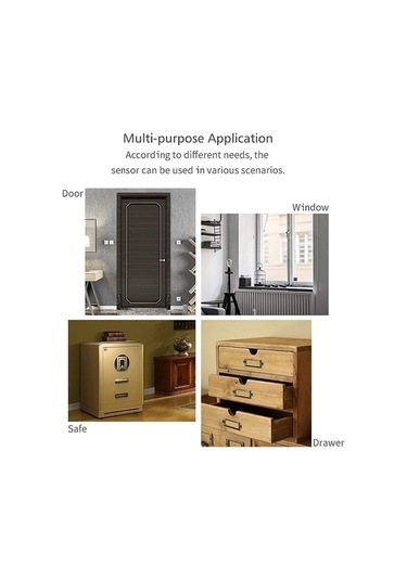Moly Tuya Akıllı Wifi Pencere/kapı Alarm Sensörü, Ses Kontrolü, Uzaktan Kontrol, Rastgele Renk, 2,2-3,8mm Pim, 220x120x50mm