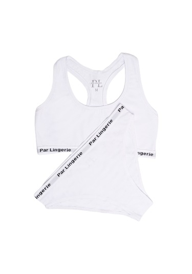 Sporcu Büstiyer Takım Beyaz