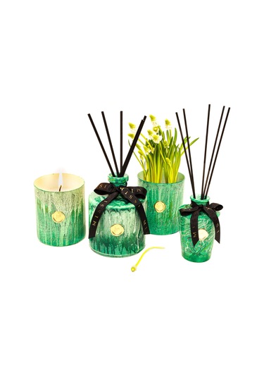 Missi Yeşil Batik Cam Şişe Vanilya Sandal Oda Kokusu Vanilya 130 ML