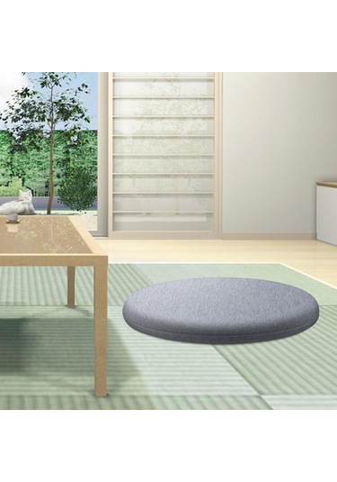 Homyl Yuvarlak Koltuk Pedi Tabure Minderi Yumuşak Açık Gri 35cm