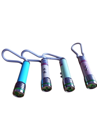 Mini Askılı Lazer El Feneri Flaşörlü Fener Lazer Normal Fener