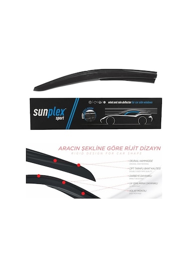 Mitsubishi Canter Fuso Fe7 / Fe8 2006 2007 2008 2009 2010 2011 2012 2013 Uyumlu Sport Style Cam Rüzgarlığı 2li Sunplex