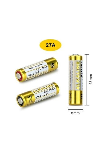 Mettzchrom 27a 12v Alkalin Pil 10 Adet Oto Ve Kapı Kumanda Pili
