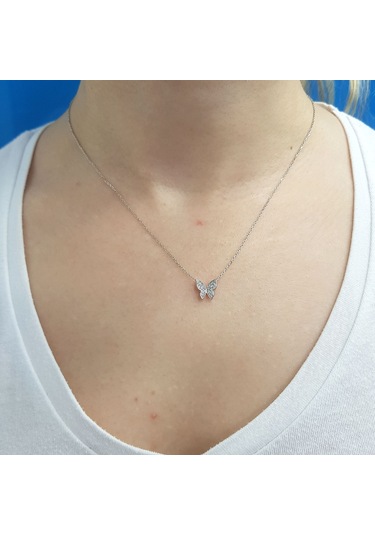 Lova Pırlanta Kelebek Kolye - 2040144